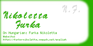 nikoletta furka business card
